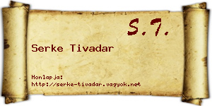 Serke Tivadar névjegykártya