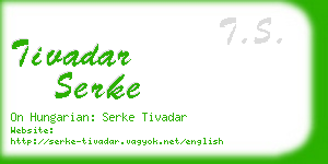 tivadar serke business card